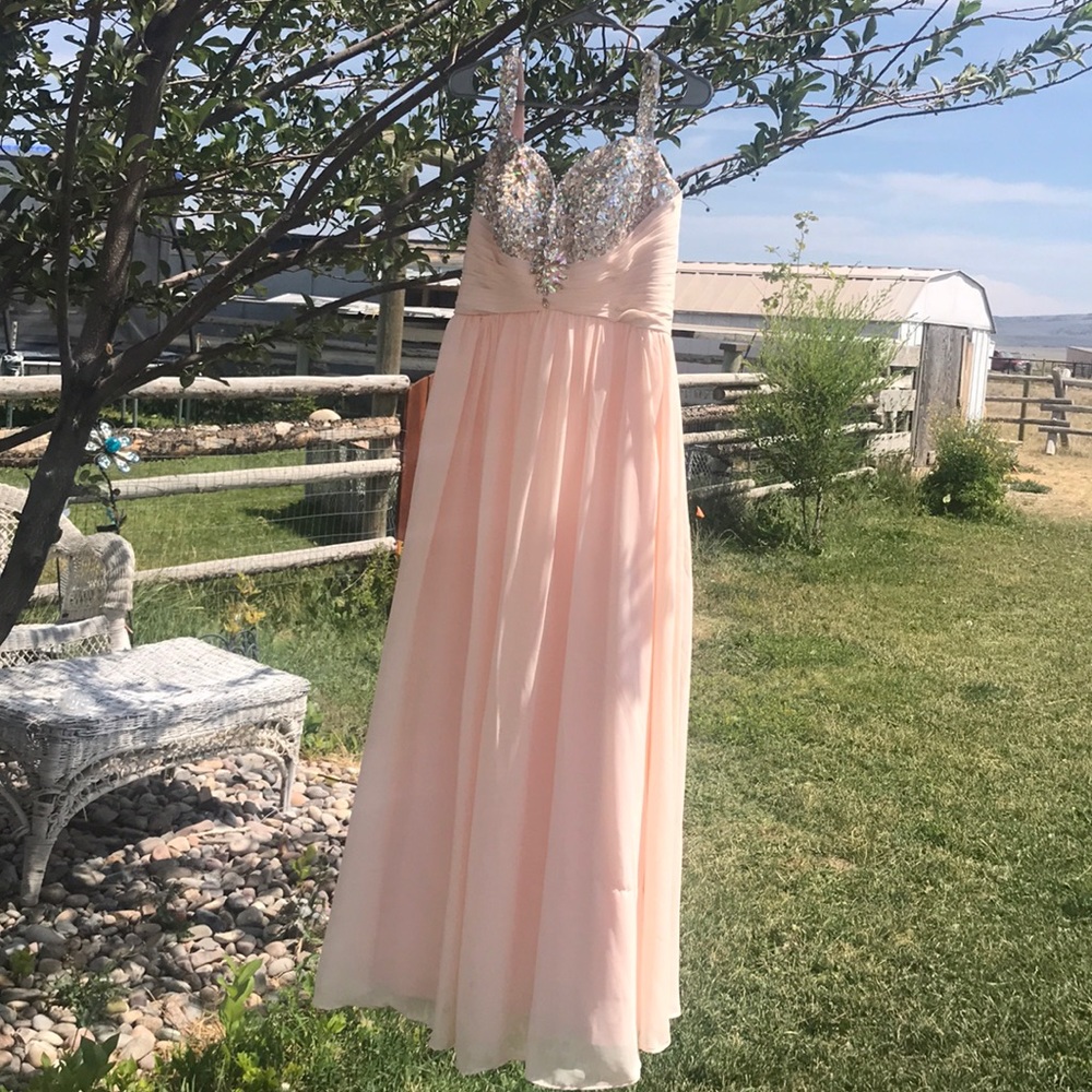 Formal dress peach colored
